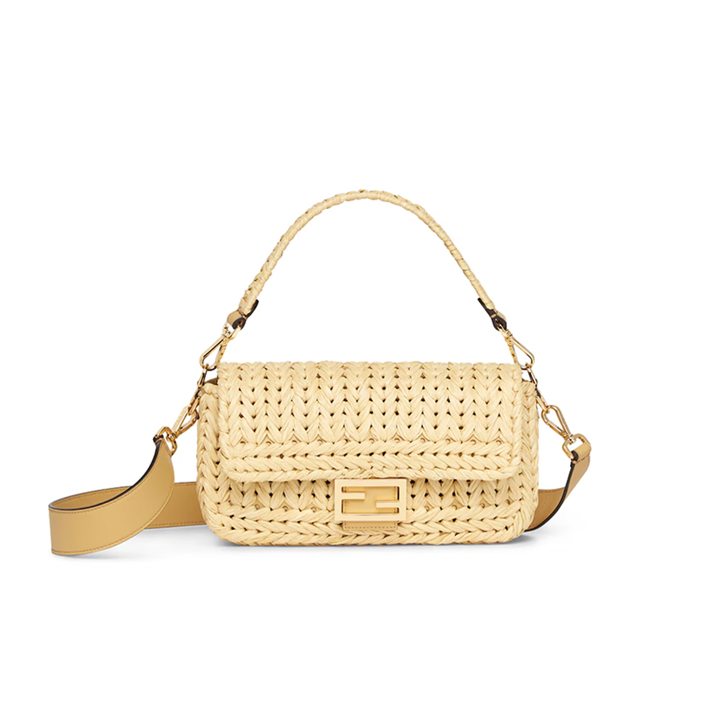 FENDI BAGUETTE LEATHER BEIGE 8BR600ARNGF1I2A (27*15*6cm)